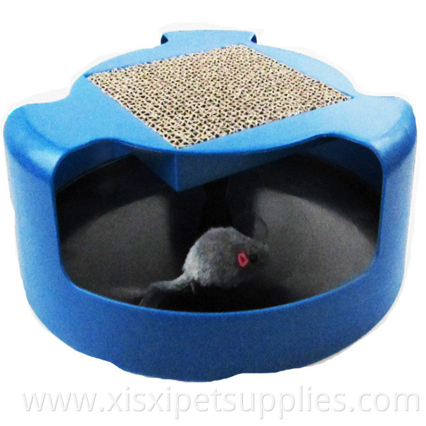Plastic cat funny toys with sisal cat scratching board